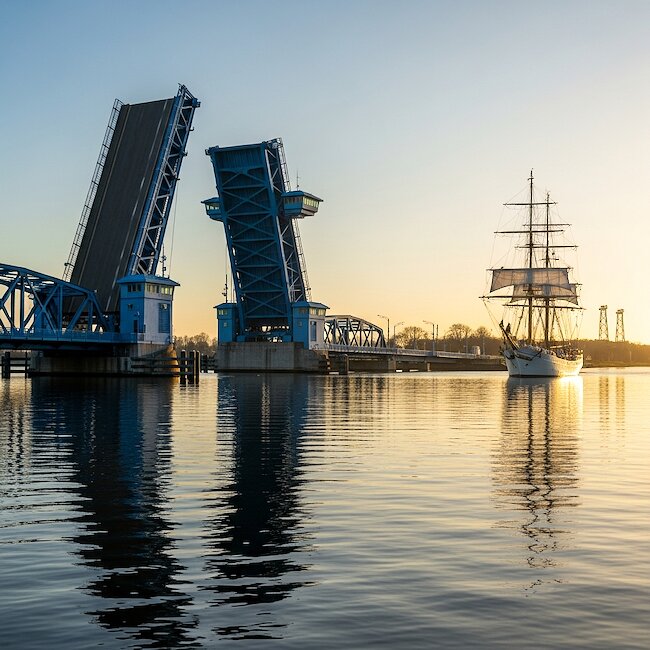 Peenebrücke in Wolgast Peenebrücke in Wolgast