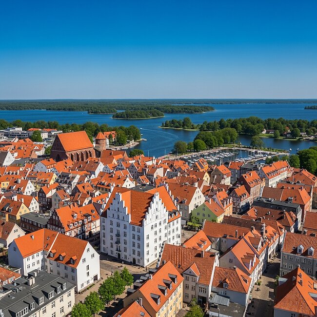 Blick über Wolgast Richtung Usedom Blick über Wolgast Richtung Usedom