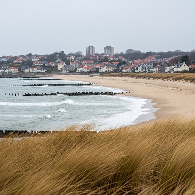 Stürmische See am Strand von Sierksdorf