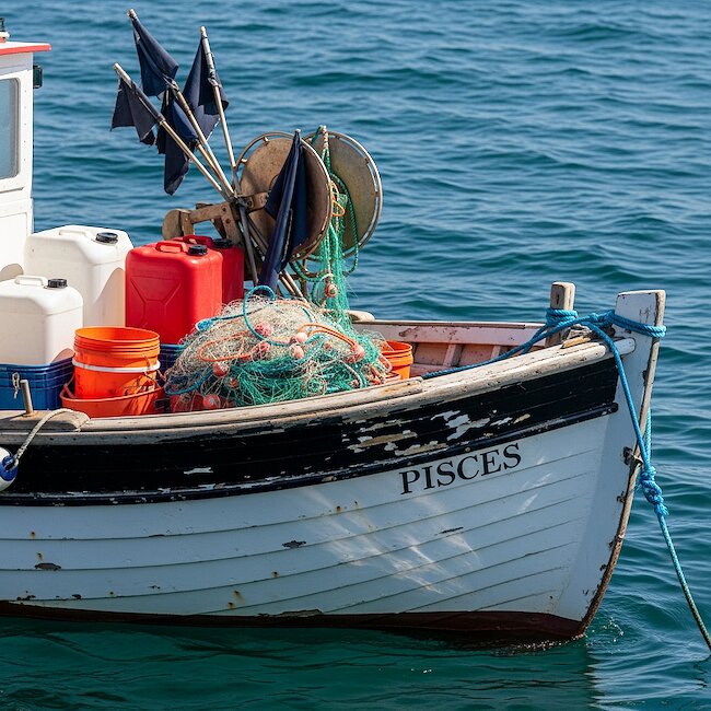 Fischerboot auf der Ostsee bei Sierksdorf