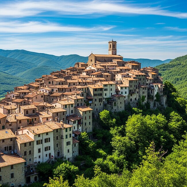 Apricale in Ligurien