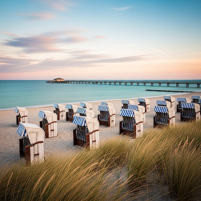 Sonneuntergang an der Seebrücke Zinnowitz Sonneuntergang an der Seebrücke Zinnowitz