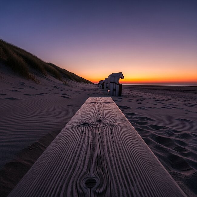 Sonnenuntergang am Strand auf Usedom