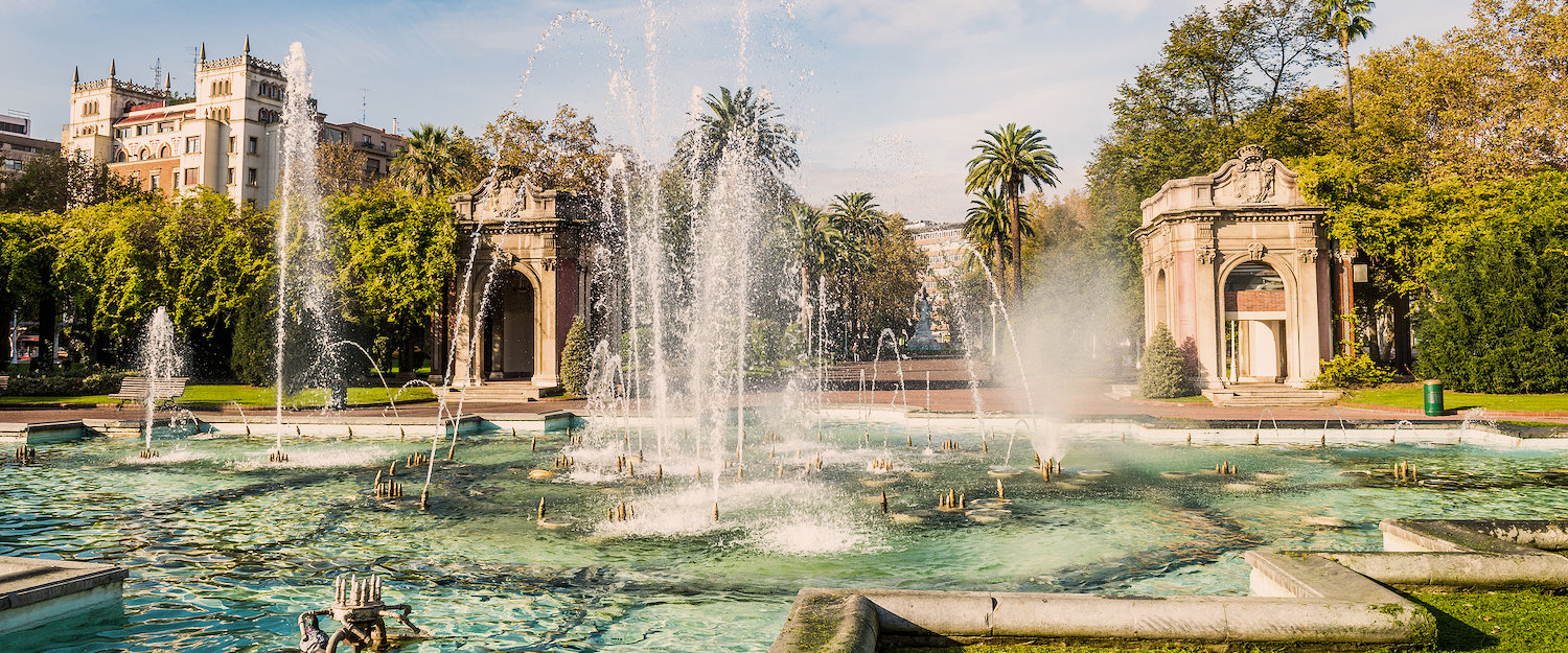 Brunnen im Dona Casilda Park in Bilbao