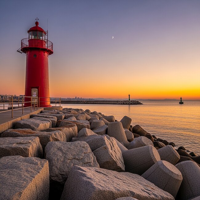 Hafeneinfahrt von Warnemünde