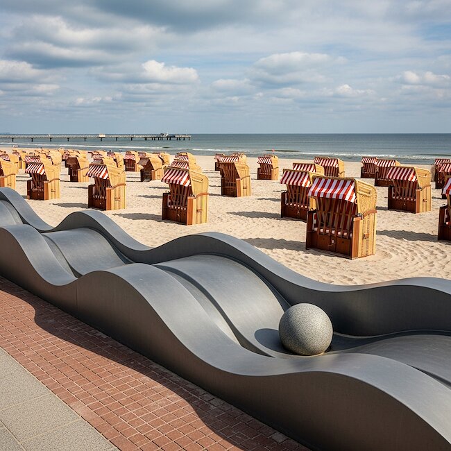 Strandkörbe am Strand von Dahme Strandkörbe am Strand von Dahme