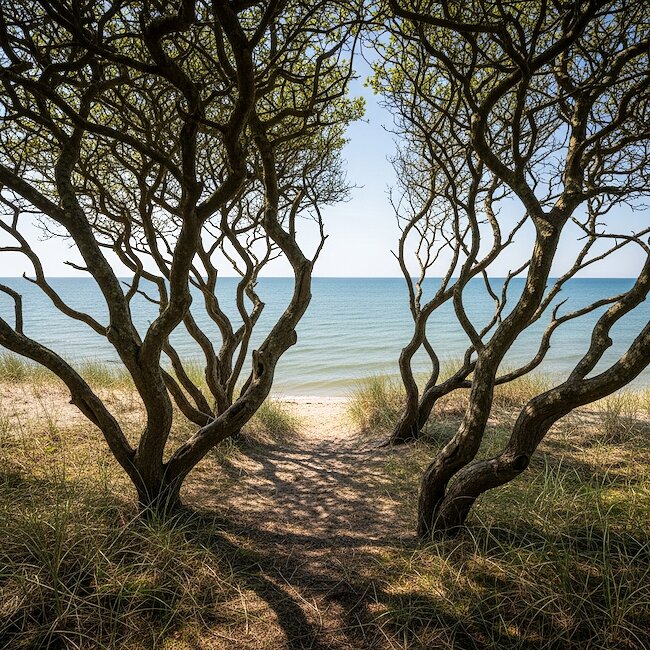 Darßwald und Ostsee