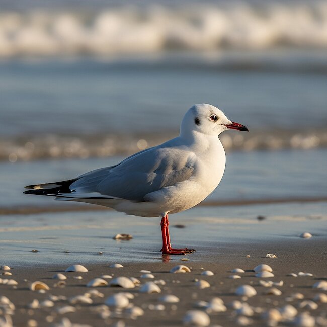 Seemöve am Strand bei Schönberg