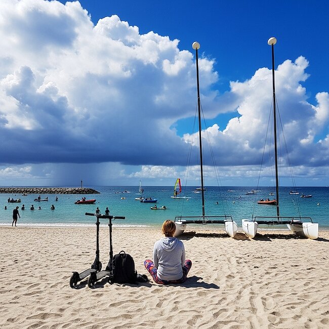 Segelboote am Schönberger Strand