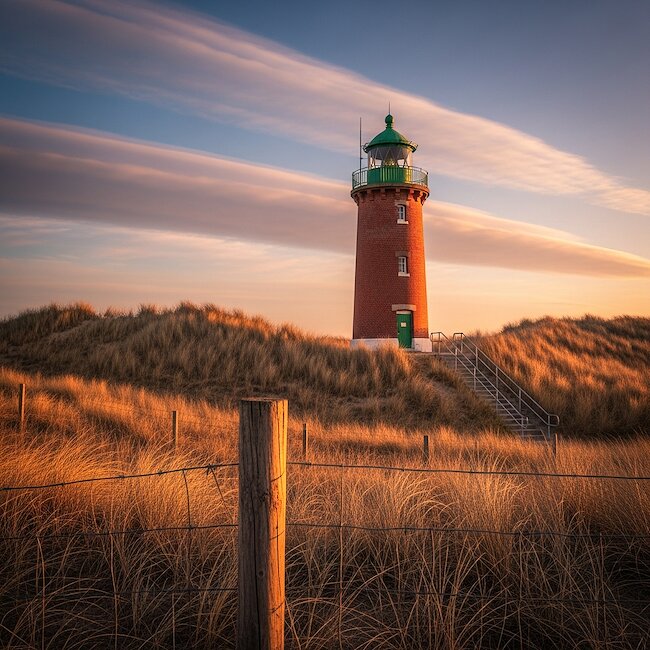Quermarkenfeuer auf Sylt bei Kampen