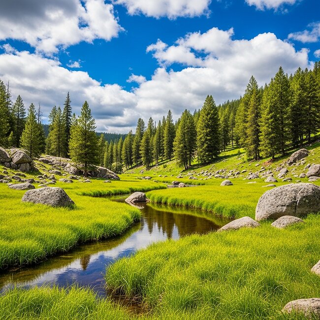 Flusslauf im Nationalpark Flusslauf im Nationalpark