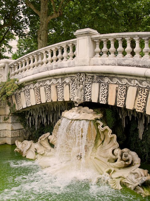 Fountain in Darcy Park in Dijon