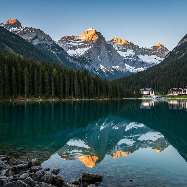 Zugspitze und Eibsee in Garmisch-Partenkirchen