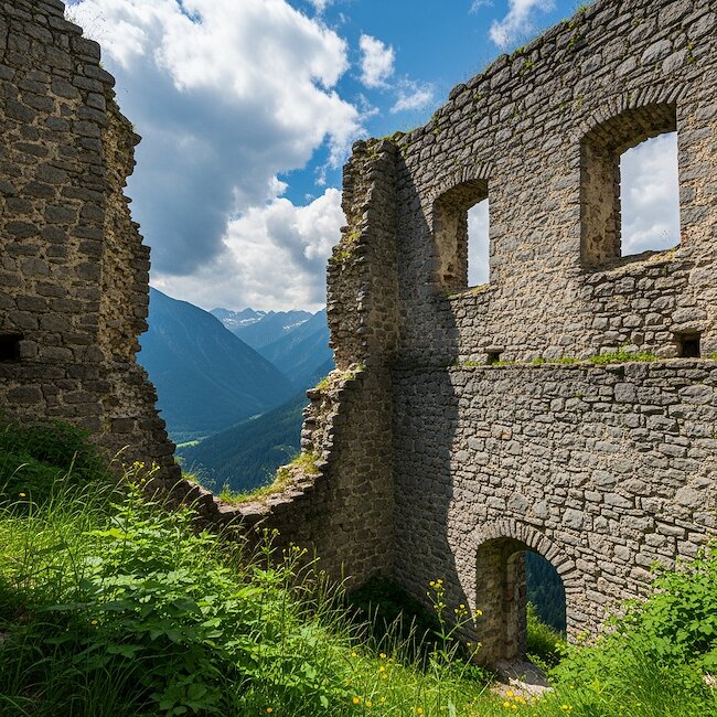 Ruine von Burg Werdenfels in Garmisch-Partenkirchen