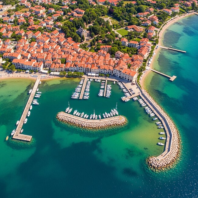 Luftaufnahme von Wasserburg am Bodensee