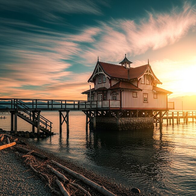 Bootshaus in Wasserburg am Bodensee