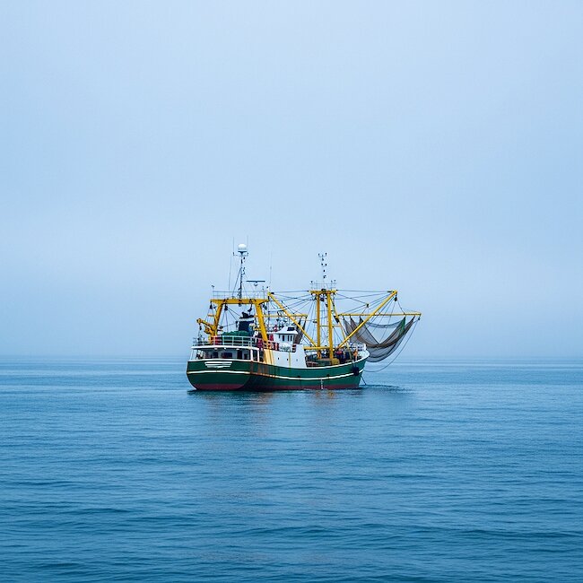 Krabbenkutter vor der Insel Föhr Krabbenkutter vor der Insel Föhr