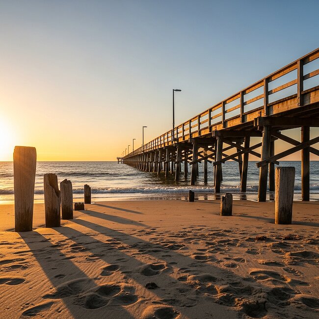 Sonnenaufgang an der Seglerbrücke auf Föhr Sonnenaufgang an der Seglerbrücke auf Föhr