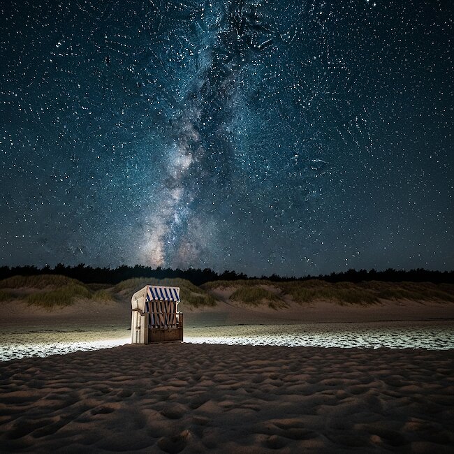 Strandkorb am Strand von Prerow