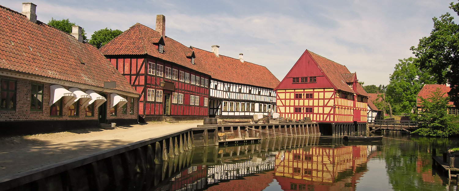 Schöne Altstadt in Aarhus, Dänemark