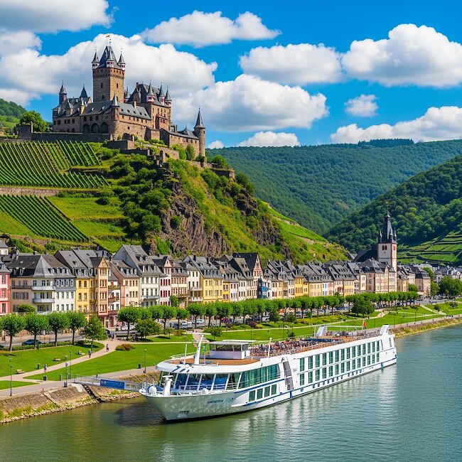 Blick auf Cochem an der Mosel