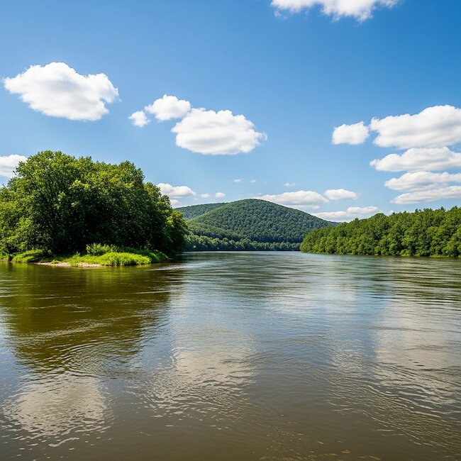 Saar-Mosel-Zufluss in Konz Saar-Mosel-Zufluss in Konz
