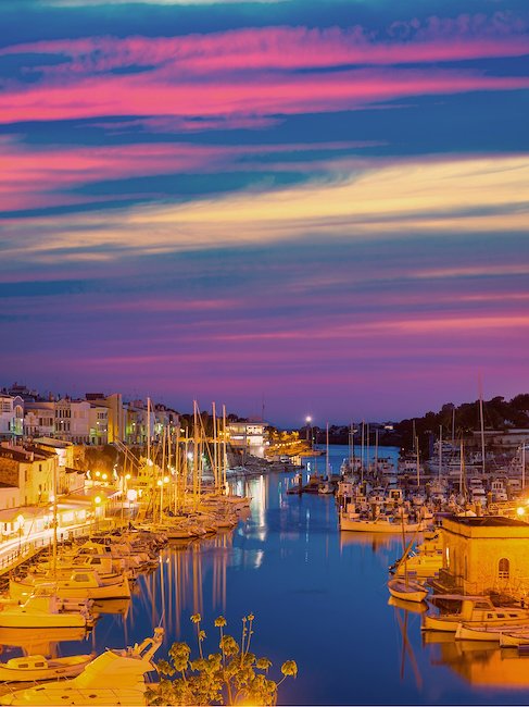 Port at night