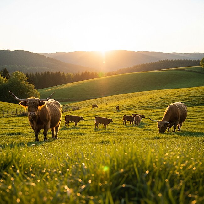 Hochlandrinder im Sauerland Hochlandrinder im Sauerland