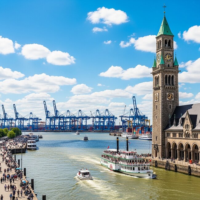 Landungsbrücken in Hamburg