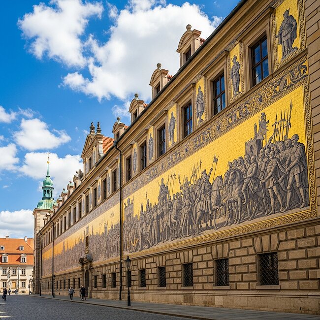 Der Fürstenzug in Dresden Der Fürstenzug in Dresden