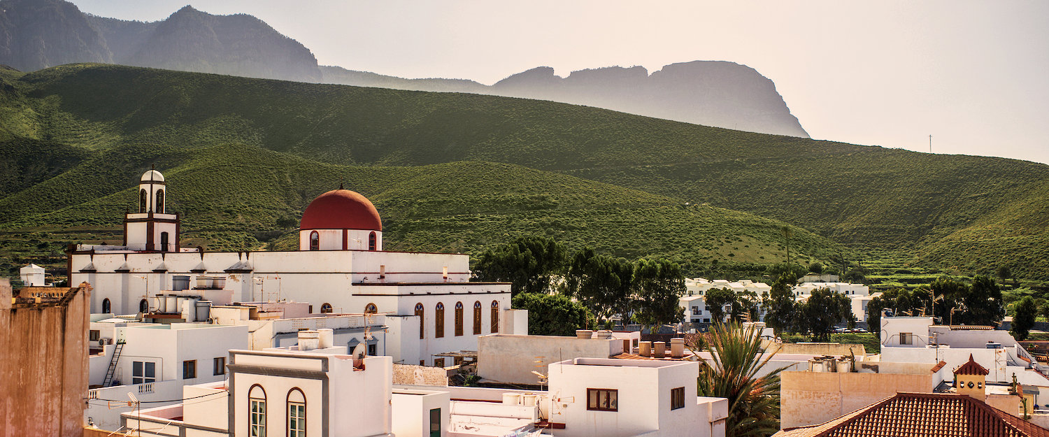 Las casas blancas y el campo de Agaete Las casas blancas y el campo de Agaete