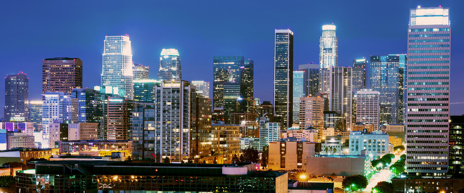 Vista de Los Angeles de noche