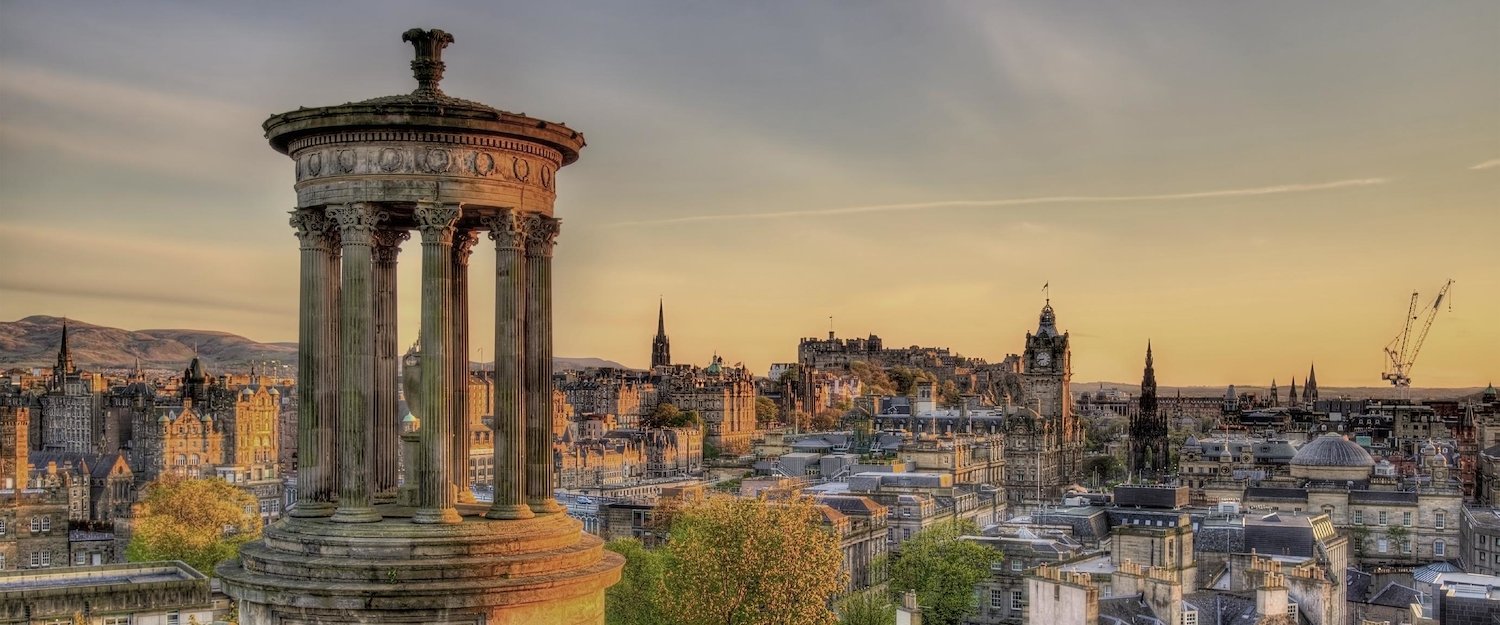 Above the roofs of Edinburgh