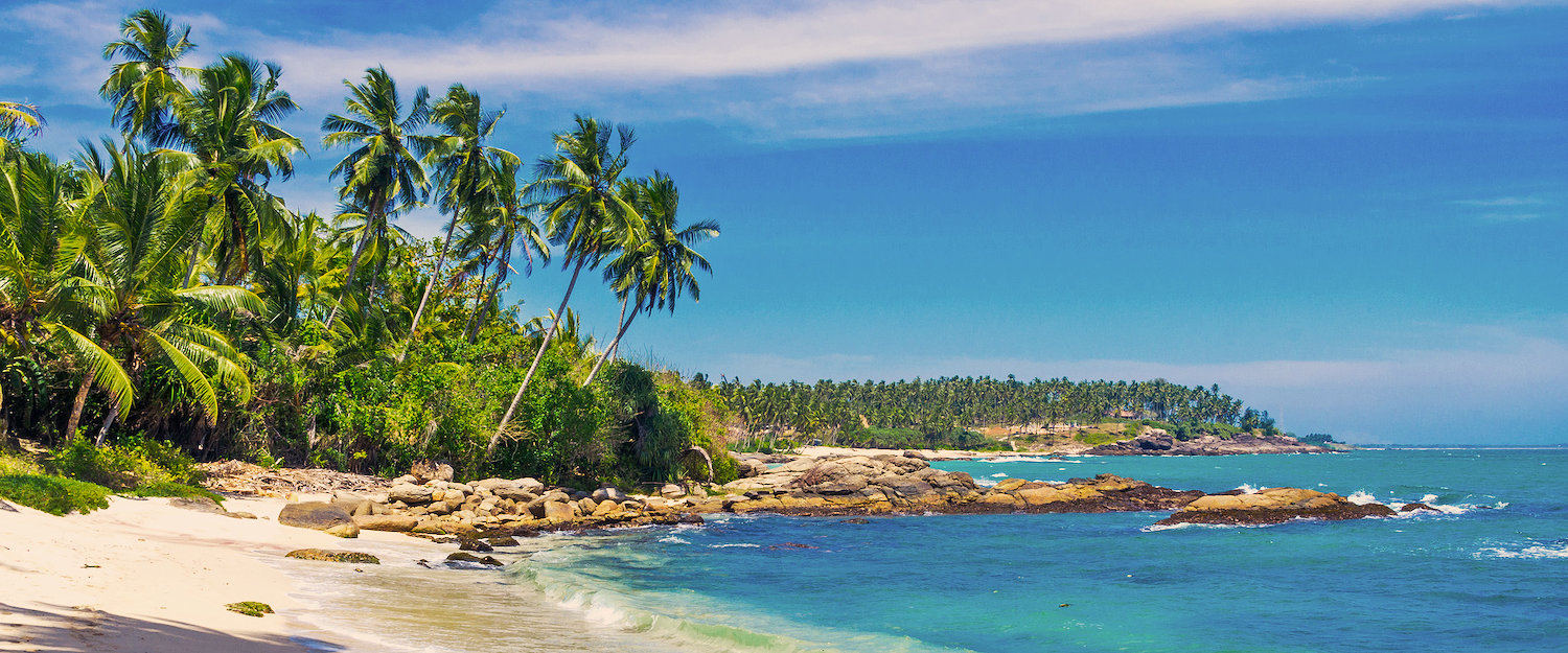 Paradiesisches Ambiente an einer Bucht nahe von Beruwala