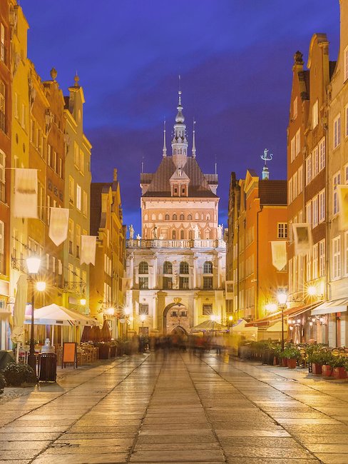 The city centre of Gdansk