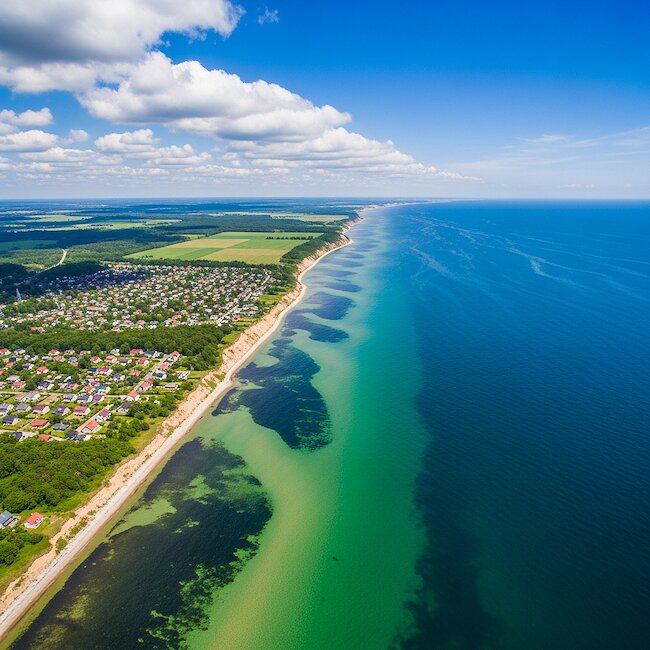 Luftaufnahme von Göhren auf Rügen