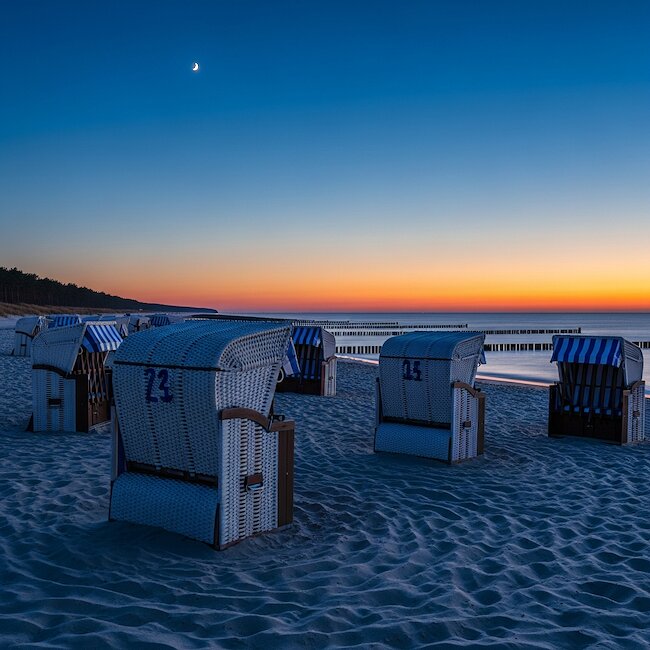 Strand von Glowe bei Nacht