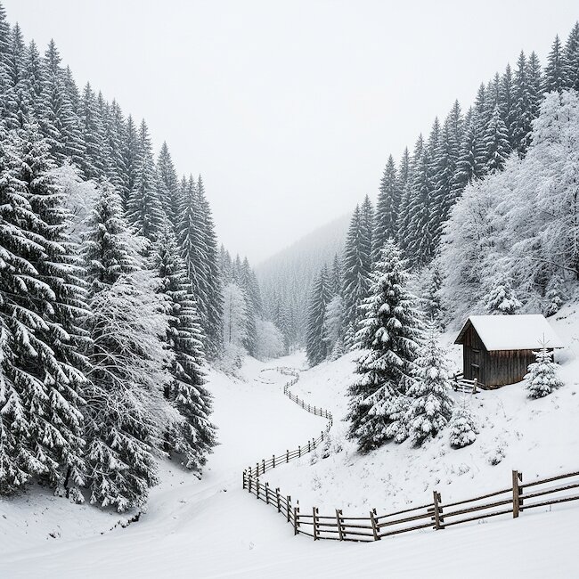 Winterlandschaft in der Umgebung von Hellenthal