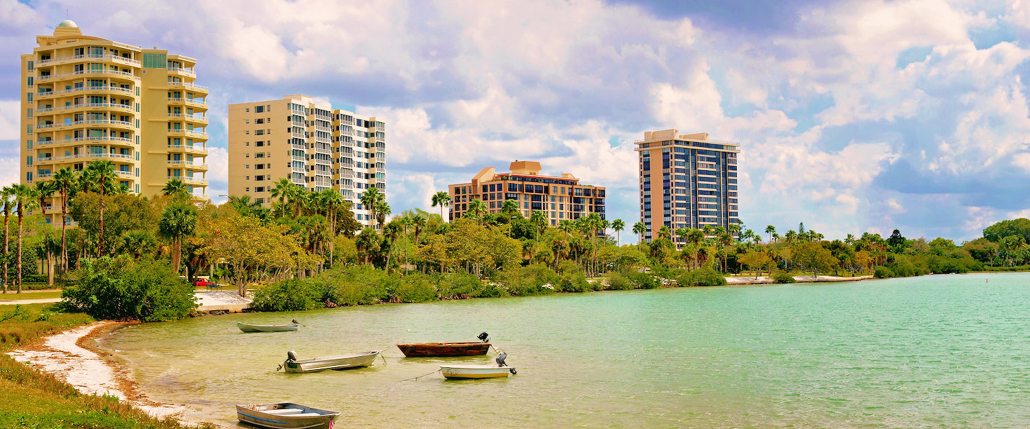 Boote am Strand in Sarasota