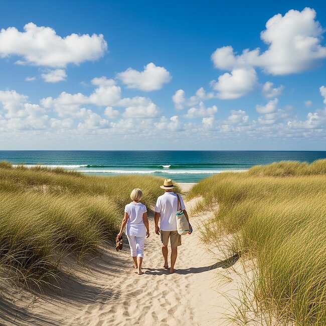 Dünenweg am Strand von Baabe