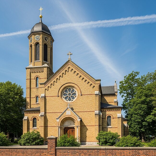 Urlaub in Brandenburg die historische Dorfkirche in Caputh-Schwielowsee
