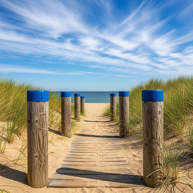 Strandaufgang in Fehmarn Strandaufgang in Fehmarn