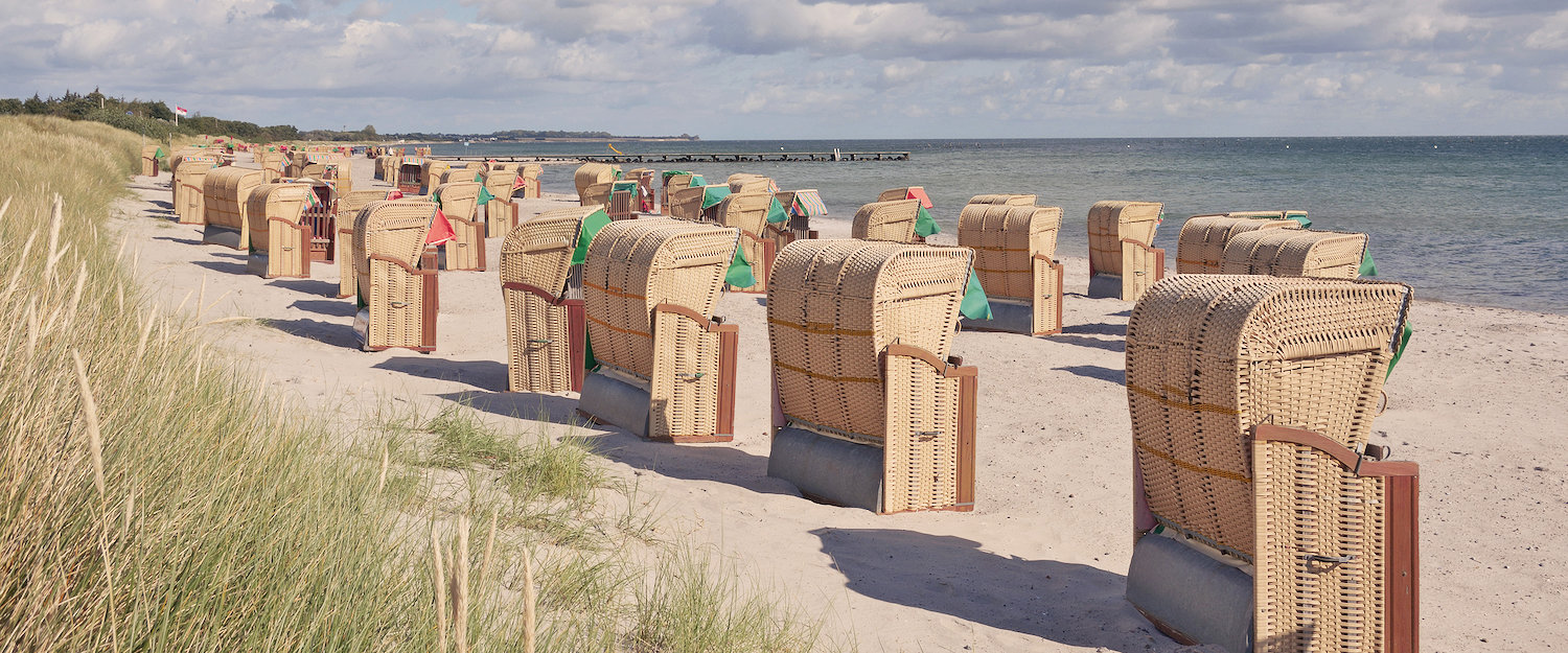 Typische Strandkörbe in Burg auf Fehmarn Typische Strandkörbe in Burg auf Fehmarn