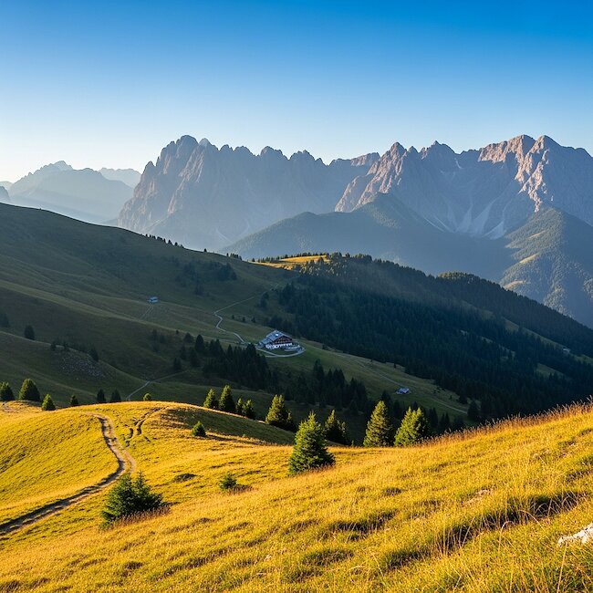 Sonnenuntergang auf der Stoisser Alm bei Teisendorf