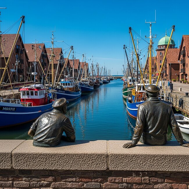Plastik im Kutterhafen von Neuharlingersiel