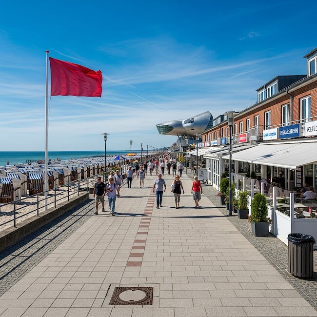 Strandpromenade von Westerland auf Sylt