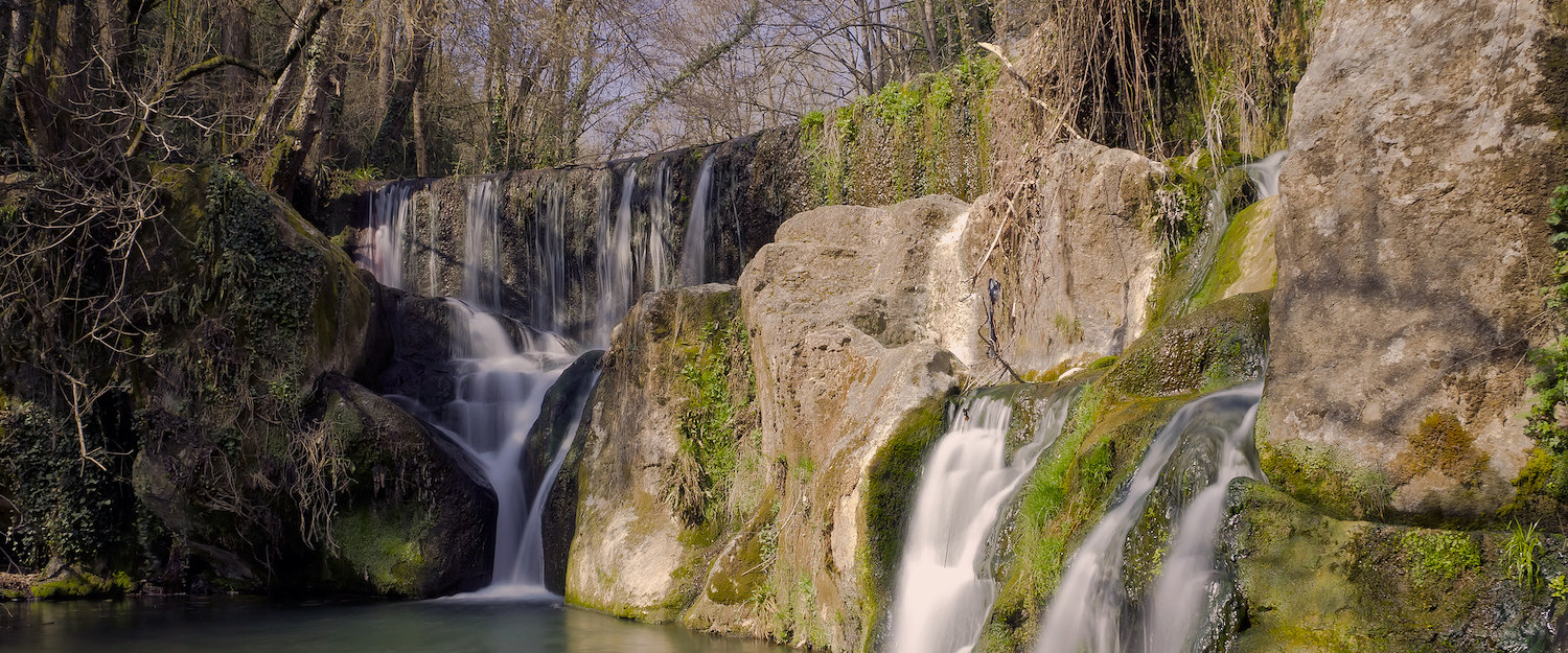Cascada en el rio Fluviá en Olot