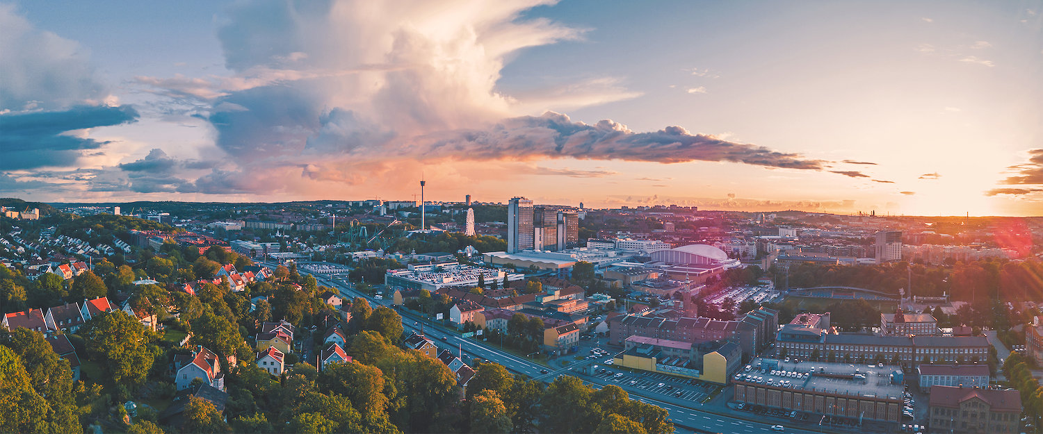 Ausblick über Bohuslän bei Sonnenuntergang