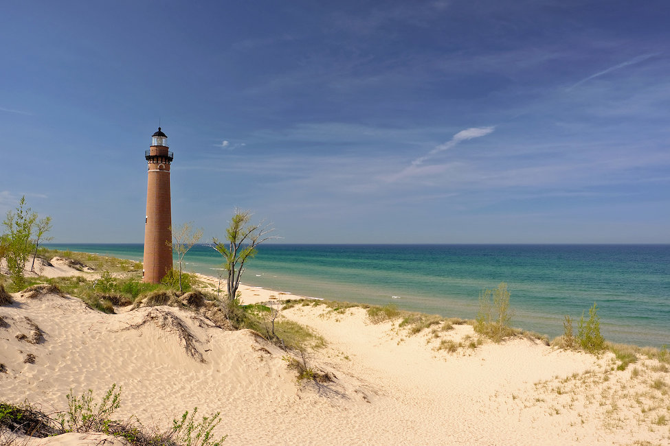 Cottages in Lake Michigan