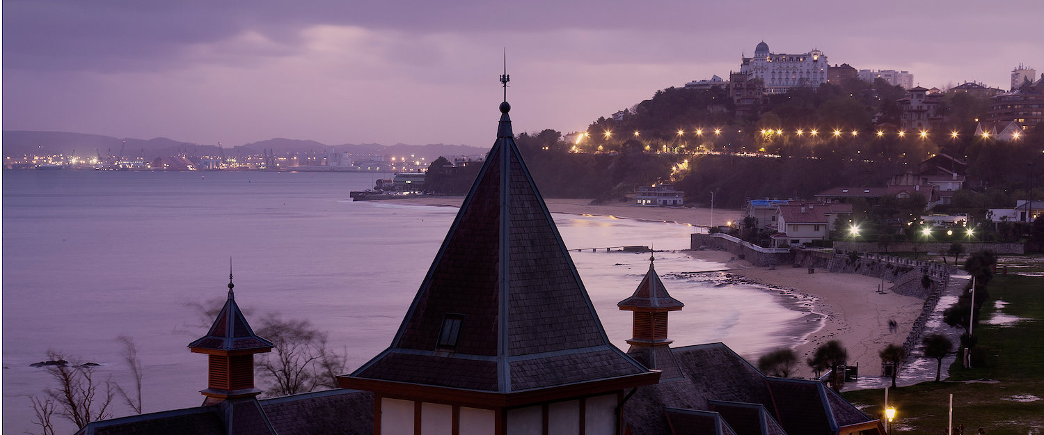 Playa de Santander de noche